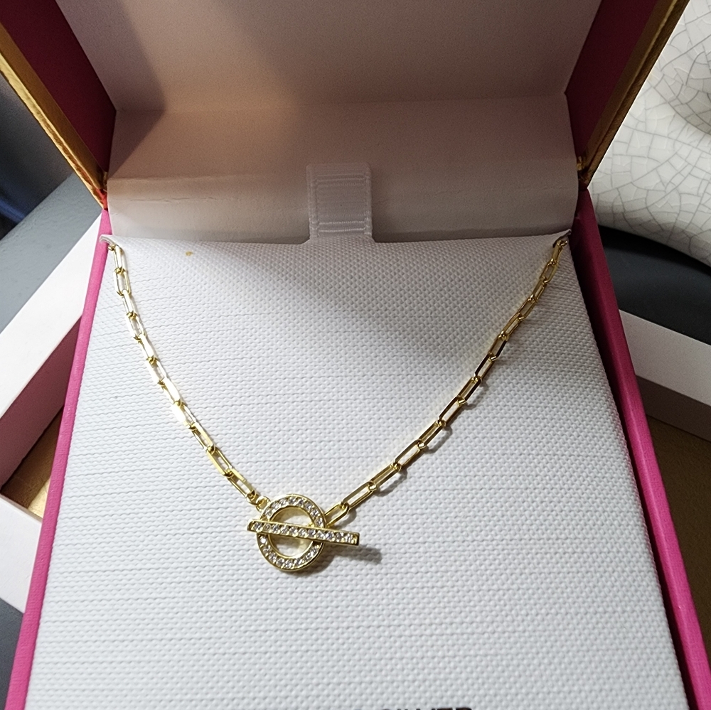 Rachel Zoe Gold Necklace with Silver Accents